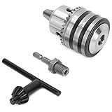 Zahnkranzbohrfutter, 3.0-16MM 1/2-20UNF SDS Bohrfutter mit Spannschlüssel und 1/4 Sechskantkopf Adapter für SDS plus Aufnahme