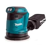 Makita DBO180Z Akku-Exzenterschleifer 18V (ohne Akku, ohne Ladegerät), Blau, Silber, 125 mm