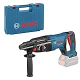 Bosch Professional 18V System Akku Bohrhammer GBH 18V-26 D (inkl. Zusatzhandgriff, Tiefenanschlag, Reinigungstuch, Handwerkoffer, ohne Akku/ Ladegerät)