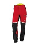 KOX Schnittschutzhose Stretch Elch 2.0 Rot/Gelb Gr. 48