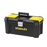 Stanley Werkzeugbox / Werkzeugkasten (16', 20x19,5x41cm, Werkzeugkoffer mit Metallschließen, stabiler Organizer aus Kunststoff für diverse Werkzeuge, Koffer mit entnehmbarer Trage) STST1-75518