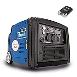 Scheppach Inverter Benzin Stromerzeuger SG3400i - 3400W | 5,1 PS | 2x 230V Steckdosen, 1x 12V | 61dB | Elektrostart mit Fernbedienung & Seilzugstart | Handgriff + Fahrvorrichtung | Stromgenerator