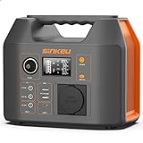 SinKeu Tragbare Powerstation 296WH, Solar Generator mit 230V 300W Reine Sinuswelle AC Steckdose,12V DC,USB, TYP-C, LED-Licht, Stromspeicher Notstromaggregat Akku für Camping, Unterwegs,Stromausfälle