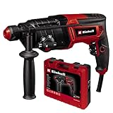 Einhell Bohrhammer TC-RH 800 4F (800 W, 2.6 Joule, Bohren + Hammerbohren + Meißeln mit/ohne Fixierung, pneumatisches Schlagwerk, SDS-Plus, Dauerlaufarretierung, inkl. E-Box)