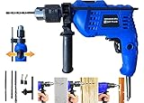 850W Schlagbohrmaschinen Bohrhammer Set 3000RPM, Variabler Geschwindigkeit 2 in 1 Hammer & Schlagbohr 360 ° Drehgriff Exaktes Bohren in Holz, Stahl, Beton, Mauerwerk