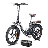 Fafrees F20-Pro E Bike Klapprad 20 Zoll, E-Bike Herren Dame 36V 18AH Akku, Elektrofahrrad Pedelec Reichweite bis zu 70-150km, 250W 3.0 Reifen Fatbike, Mountainbike 25km/h City Ebike