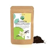 Bourbon Vanillepulver 10g von Alpi Nature, Vanilleschoten gemahlen aus Madagaskar, Bourbon Vanille gemahlen, Vanille Pulver Premium Qualität zum Backen und Kochen