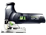 Festool Pendelhubstichsäge inkl. 2 Sägeblätter PS 300 EQ-PLUS Trion (230V, Schnitttife Holz 120mm, Schrägstellung 0-45, Pendelhubverstellung in Stufen 4), 561445