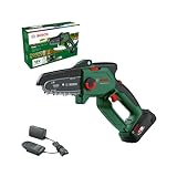 Bosch kompakter Akku-Baumsäge EasyChain 18V-15-7 (Zum Schneiden von Holz; 18 Volt System; Kettengeschwindigkeit: 6,95 m/s; mit 2,5-Ah-Akku und Ladegerät)