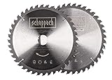 scheppach 7901201706 Zubehör Sägeblatt-Set für Kappsäge Kappzugsäge HM90MP, ideal zum Schneiden von MDF-Paletten, Laminat, Weich-und Hartholz, Kunststoffen, Aluminium und NE-Metalle, 216x30x2,8/40 Z