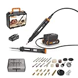 WORX Akku Multifunktionswerkzeug & Lötkolben Set 18V(20V MAX) MakerX WX988, Bürstenlos Motor, PowerShare, mit Universal Zubehören 2Ah Akku & Ladegerät, Hub, Variable Drehzahl, Temperatur Einstellbar