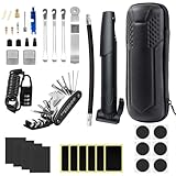 Fahrrad Reparaturset 38PCs Ninonly Fahrrad Reparatur Werkzeug Set mit 16-in-1 Fahrrad Multitool,Fahrradpumpe und Fahrrad Notfallset, für Mountainbike und Rennrad Camping Essentials