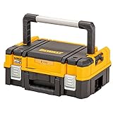 Dewalt TSTAK Werkzeugbox I, DWST83344-1 (27l Volumen, kompakte Box mit Schaumstoffeinlage, kombinierbar mit anderen TSTAK-Boxen, sichere Verwahrung von Elektrowerkzeugen und Handwerkzeugen, IP54)