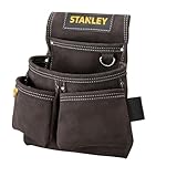 Stanley Werkzeug- und Hammertasche STST1-80116 (aus Leder, doppelt mit Nieten verstärkt)