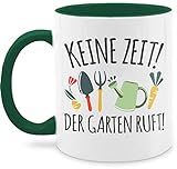 Tasse Tassen 325ml - Deko Hobby Geschenk - Keine Zeit! Der Garten ruft - 325 ml - Petrolgrün - gärtner geschenke gärtnerin cup für gartenliebhaber gartenbauer funtassen gartentassen