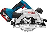 Bosch Professional 18V System Akku Kreissäge GKS 18V-57 G (kompatibel mit Führungsschiene, Schnitttiefe: 57 mm, inkl. 2x 4.0Ah Akku, SchnelSchnellladegerät GAL 18V-40, 1x Kreissägeblatt, L-BOXX)