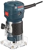 Bosch Professional Kantenfräse GKF 550 (inkl. Parallelanschlag, Rollenführung, Grau, 2x Schraubenschlüssel (17mm, 10 mm), im Karton)