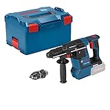 Bosch Professional 18V System Akku Bohrhammer GBH 18V-26 F (2.6 Joule, SDS plus, Bohren & Meißeln, KickBack Control, inkl. Schnellspannbohrfutter 13mm, Zusatzhandgriff, L-BOXX)