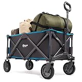 PORTAL Bollerwagen faltbar Handwagen mit abnehmbarem Stoff Klappwagen Transportwagen tragbar Strandwagen Gartenwagen Faltwagen belastbar bis 100kg für Camping Garten Einkauf