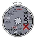 Bosch Professional 10 Stück gerade Trennscheibe Standard (für Inox, X-LOCK, Ø125 mm, BohrungsØ: 22,23 mm, Dicke:1 mm), Ø 125 mm