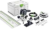 Festool Oberfräse OF 1010 REBQ-Set+Box (mit Spannzange, Seitenanschlag, Führungsschienen-Adapter, Spanfänger, Fräserbox, Gabelschlüssel, Führungsschiene), im Systainer