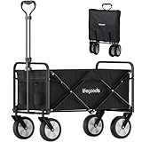 LifeGoods Bollerwagen Faltbar Kinder - Handwagen - Gartenwagen - Transportwagen Klappbar - Strandwagen - Strand - Klappbarer - Bis Zu 70Kg – 94L– 98x45cm – Schwarz