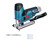 Bosch Professional 12V System Akku Stichsäge GST 12V-70 (Schnitttiefe in Holz: 70mm, inkl. 2x Sägeblatt, Gleitschuh, Spanreißschutz, ohne Akku/ Ladegerät)