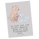 Mr. & Mrs. Panda Postkarte Fliesenleger Herz - Geschenk, Ausbildung, Ansichtskarten, Fliesenfachhandel, Geschenkkarte, Beruf, Einladung, Dankeschön,