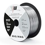 VECTOR WELDING Fülldraht 0,9 mm, MIG MAG Schweißdraht E71T-GS für Schweißgerät ohne Gas, Universal-Schweißdraht für Stahl und Edelstahl, Drahtrolle D100/S100 1KG