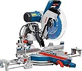 Bosch Professional Kappsäge Gehrungssäge GCM 12 GDL (2000 Watt, inkl. Doppellinienlaser, Kreissägeblatt, Spannzange, Sägeblattdurchmesser: 305mm)