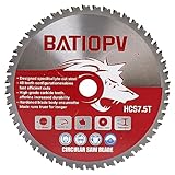 BATIOPV Kreissägeblatt 190mm x 20mm x 48T zum Schneiden von Stahl, Aluminium, Holz, Kunststoff - Kompatibel mit Dewalt Makita