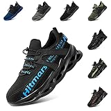 Hitmars Sicherheitsschuhe Herren Damen Arbeitsschuhe S3 S1 S1P S2 Leicht Sportlich Sommer Stahlkappenschuhe mit Stahlkappe Unisex Arbeitsschutzschuhe 1 Blau 38