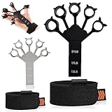 JOERRES Fingertrainer Handtrainer Unterarmtrainer Griffkraft-silikon gripster 6 Widerstandsstufen zur Linderung verschiedener Handschmerzen, Krafttraining(2 Stück)