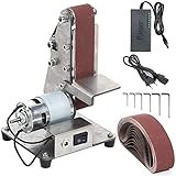 Memows 800W Mini Elektrischer Bandschleifer, DIY Polierschleifmaschine, Multifunktionaler Benchtop Vertical Edger für Metall Holzbearbeitung Cutter Edger 895 (800W)