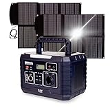 Portable Power Station - KLARBEIT MP500 + 2x EP200 I Tragbare Solar Powerstation 519,4 Wh/ 140.400mAh I Solar Power Generator Set I 500W Powerstation mit mobilen Solarpanel 400W (2x 200W)