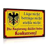 Putuo Decor Retro Blechschilder Sprüche, Lüge nicht, betrüge nicht, stehle nicht, Deko Blechschild als Geschenkidee zu Geburtstag, 20x30 Aluminium Metallschild