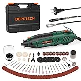 DEPSTECH Multifunktionswerkzeug 200W, Rotationswerkzeug 6 Variable Drehzahl 10000–40000 U/min, Multitool-Set mit 128 Zubehörset für Gravur, Bohren, Schneiden, Schleifen, Gravieren, Polieren, Schärfen