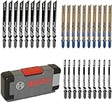 Bosch 30tlg. Stichsägeblatt Set Basic for Wood and Metal (für Holz und Metall, Professional Zubehör Stichsäge)