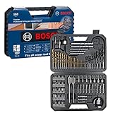 Bosch Accessories Professional 103tlg. Bohrer- und Bit Set Titanium Box (für Holz, Stein und Metall, Zubehör Bohr- und Schraubwerkzeuge)