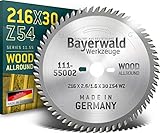 Bayerwald Werkzeuge HM Kreissägeblatt - 216 x 2.6/1.6 x 30 | Wechselzahn (54 Zähne)| Für Bosch GTS 635-216