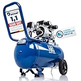 NTG Silent Kompressor 9 Bar | 50 L Tank | 1470W Starke Leistung | Ölfrei | besonders leise und flexibel einsetzbar mit Manometer und Druckregler 50 L Tank (50 Liter Tank)