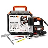 WORX WX478.1 Stichsäge 650W – Pendelhubsäge mit Drehzahlelektronik für präzises Sägen von Holz, Metall & PVC – mit Werkzeugkoffer