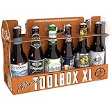 KALEA Toolbox XL | 12 Biere von Privatbrauereien aus Deutschland |Biergeschenk im Werkzeugkasten-Format | Geschenk für Männer und Frauen,