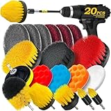 Holikme Bürstenaufsatz Bohrmaschine Set, Bürstenaufsatz Akkuschrauber Bürste Drill Brush, Leistungsstarke Bohrbürste Reinigungsbürste für Felgen/Fliesen/Küche/Böden/Auto/Badewanne