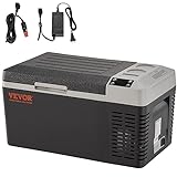 VEVOR 20 L Kühlbox 12/24 V Tragbarer Kühlschrank, Elektrische Gefrierbox Klein Gefrierschrank -20~10 ℃, Elektrische Kompressor Kühlbox 580 x 330 x 310 mm für Auto, Camping, Lkw, Boot usw.