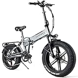 SAMEBIKE XWLX09 Fat Tire 20 * 4.0 Zoll E Bike Mountainbike E-Bike klapprad 20 Zoll Erwachsene Elektrofahrrad 48V10AH E-Bike Herrn Damen