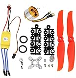 Kyrio 2200KV RC Bürstenloser Motor 2212-6 + mit 30A ESC-Set + Zubehörsatz für freie Montage Kit-Halterung für RC-Flugzeug-Quadcopter-Hubschrauberflugzeuge