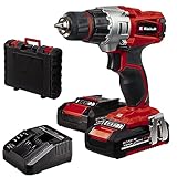 Einhell Akkuschrauber TE-CD 18/2 Li Power X-Change (Li-Ion, 18 V, 2 Gang, 44 Nm, LED-Licht, Koffer, inkl. 2 x 1,5 Ah Akku und Ladegerät)