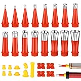 Flintronic Edelstahl Dichtungsdüse, 29 Stück Dichtmittel Abdichten Düsen, Dichtungsfinisher Silikon, Einteiliger Edelstahldüsen, Dichtmittel Finishing Werkzeug für KüChe Badezimmer