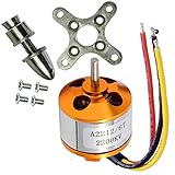 Kyrio A2212 Brushless Motor 2200KV Outrunner Bürstenloser Motor RC-Zubehörsatz mit Halterungen für RC Aircraft Plane Glider Quadcopter Hubschrauber Copter Multi-Copter (A2212 2200KV)